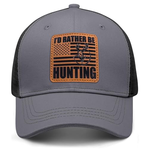 Image of Mens Hat Snapback Trucker Hats Outdoor Gifts for Men Dad Husband Father's Day Leather Pattern Baseball Cap
