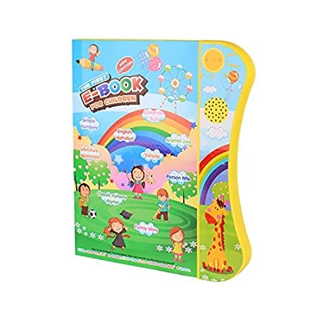 SHANVI Battery Operated Educational Learning English Reading e-Book for Kids with Musical Alphabets, Numbers, Animals, Fruits, Person Title, Vehicles & Rhyme.( Color-as per Availability).