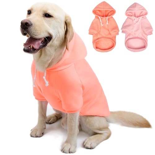2-Pack Dog Hooded Sweaters & Jackets - Soft Dog Clothes