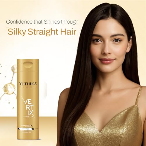 Image of Yuthika Professional Vertix Hydrolyzed Keratin Shampoo Ultimate Care & Restoration 250ml I Post Care Shampoo For Straightened Hair, Salon Like Smooth Hair