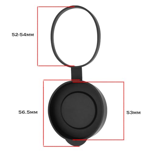 LT Easiyl 2pcs Rubber Objective Lens Caps Objective Lens Protective Cover Compatible with 8x42 10x42 12x42 Binoculars Monoculars, Black