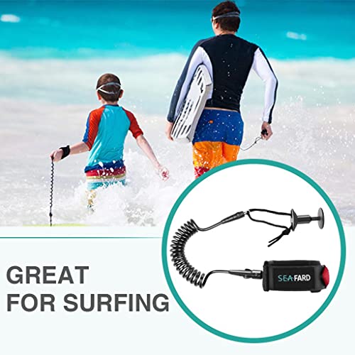 YIJU Wrist Coil Leash Surf Cordão de Braço para Surfar 1,5 M , Preto