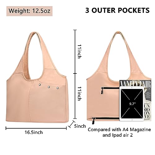 Tote Bag for Women with Wet Umbrella Compartment 13.3” Laptop Sleeve Zipper Shoulder Purse for Work/Shopping/Nursing2