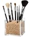 Pretty Display Luxury Acrylic Makeup Brush Holder with Gold Diamonds: #1 Counter Top Makeup Brush Cup Organizer. Includes Over 50,000 Sparkling Crystal Beads to Organize Your Brushes Beautifully