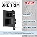 Delta Modern 14 Series Square Rain Shower System Faucet Set, Rainfall Matte Black Shower Head and Handle Set, Valve Trim Kit, 10 Inch, Matte Black 342701-BL