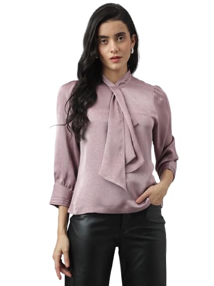 Latin Quarters Women Pink Solid 3/4 Sleeves Top-image-44