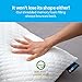 Sidney Sleep Pillow for Side and Back Sleepers - Comfort for Neck and Shoulder Pain - Adjustable Contour Fill - Queen Size - Extra Fill Included (White)