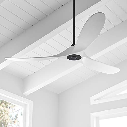 Generation Lighting 3Mavr60Agpw | Custom Maverick Ii Energy Star 60" Ceiling Fan With Hand Remote Control, 3 Balsa Wood Blades, Aged Pewter Housing With Matte White Blades #TOP1