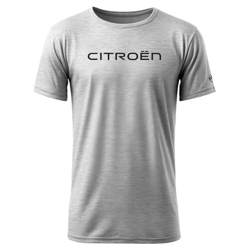 Citroën - T-Shirt Corporate Gris Homme - 100% Coton - Taille L - Design Sobre - Confort Optimal - Marquage Distinctif - Idéal pour Passionnés d'Automobile...