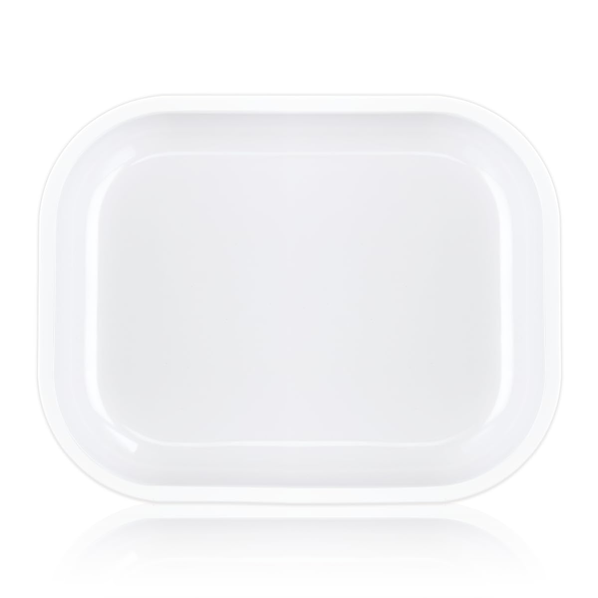 Metal Rolling Tray - 7 x 5.5 inch, Smooth Rounded Corners, Classic Minimalist Aesthetic, Suitable for Home, Outdoor &amp; Kitchen Use (White)