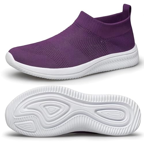 Image of vibdiv Pull-on Shoes Women Sock Sneakers Casual Lightweight Walking Jogging Yoga Indoor Outdoor Travel