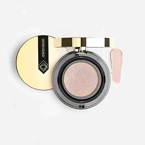 Mirenesse 10 Collagen Cushion Compact Airbrush Foundation Liquid Powder, Buildable Coverage, Instantly Flawless & Glowing Skin, Vegan & Toxin Free, Vienna 0.52Oz #TOP6