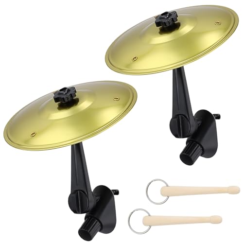 2 Pcs Car Crash Becken 360 Einstellbar 2 Drehkopf mit 2 Mini Schlägel 14cm Auto Trommel Lüftungsschlitz Mini Schlagzeug Auto Car Cymbals für Alle Fahrzeugen Musikliebhaber Fahrunterhaltung