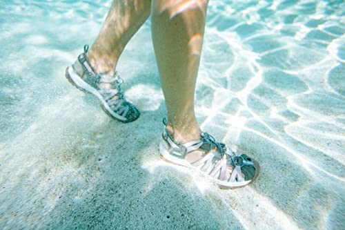 Keen Women's Whisper Closed Toe Sport Sandals, Taupe/Coral, 5.5 #TOP6