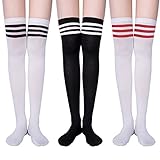 FÜR MEHRERE LOOKS: Unsere Kniestrümpfe passen super nett zu Ihre Lieblingsshorts, -röcke oder -stiefel, sie sind ideal für die tägliche Looks, Kostüm oder Cosplay
