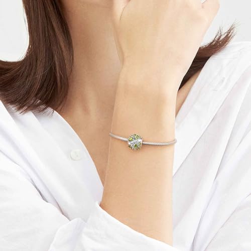 SEVENWELL Birthstone Charms for Charms Bracelet, 925 Sterling Silver 5A Cubic Zirconia Openwork Bead, Birthday Mother's Day Christmas Jewelry Gifts for Women, Jan-Dec Charm3