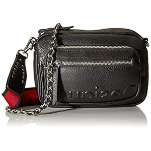 Desigual Bols_Embossed Half CAMBR Across Body Bag, Zwart, One Size