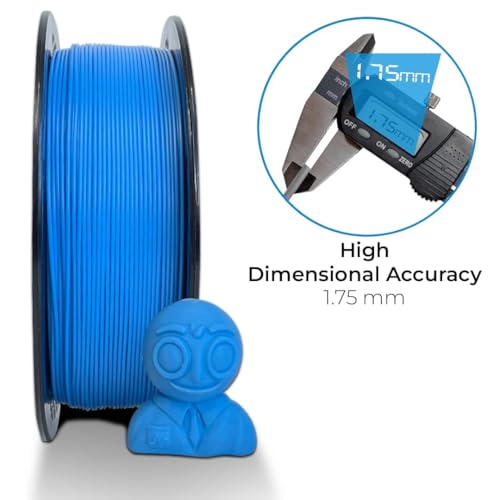 Image of NFIL3D Premium High Strength PLA+ Electric Blue 3D Printer Filament | Dimensional Accuracy + /- 0.015mm |1.75mm | Easy to Print, No Clogging,Smooth Finish,Tangle-Free |Compatible with All 3D Printers