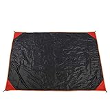 【Diseño de cuerda de gancho】 Con la cuerda de gancho, la alfombra de picnic se puede fijar en el suelo y cuando disfrutas de la alfombra de playa al aire libre, no te molestará la alfombra que sopla el viento.