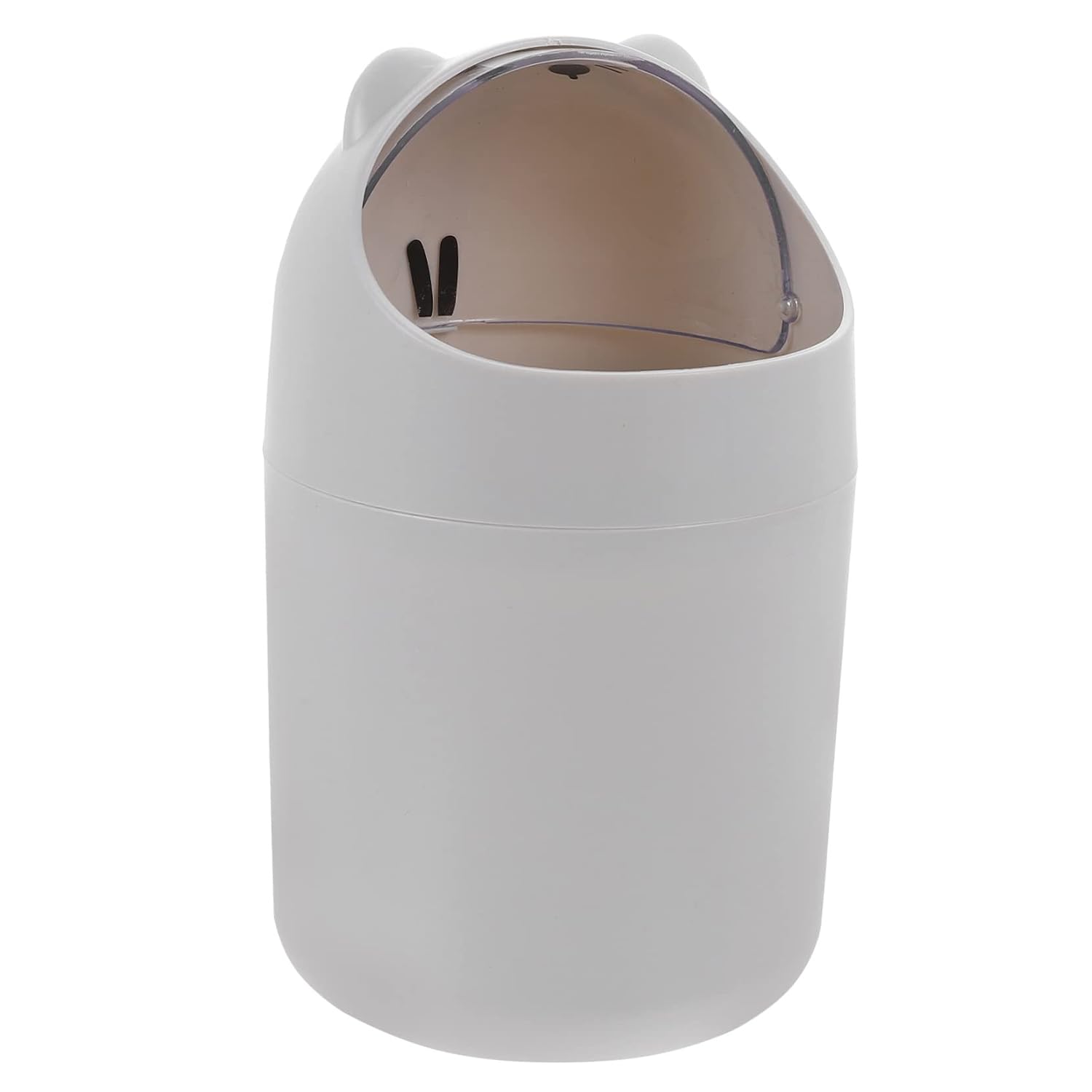 Cute Animal Design Small Trash Can with Lid Mini Tabletop Wastebasket for Office Bedroom and Bathroom for Easy Waste Disposal