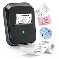 Label Maker Machine with Tape, ETIKEZ PM260 2 Inch Bluethoooth Label Printer, Inkless Sticker Printer for Home, Business, Office Organization, Portable Thermal Printer with 1.57'' x1.18'' Labels,Black