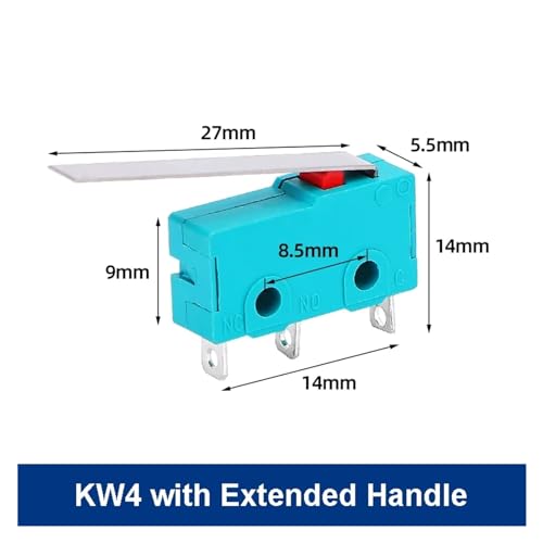 Micro-interrupteur KW4-3Z-3 avec levier à galet long 5A 250V - 2