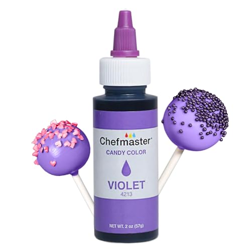Chefmaster Violet Candy Color | True-Tone Shades | Oil-Based | Professional-Grade Dye | Chocolate, Strawberries, Cake Pops | Decorating | Easy-to-Use | Manufactured in the USA | 2 oz