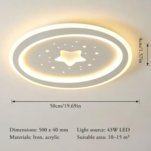 Lámpara de techo de estrella para evitar reflejos molestos en el cuarto 2