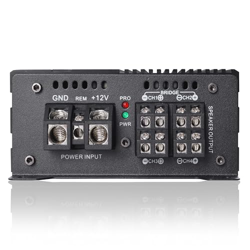 image for DOMANKI 480 Watts 4 Channel Class D Car Audio Amplifier, Bridgeable Fu