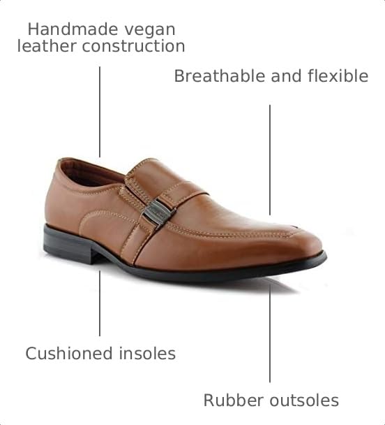 Image of Ferro Aldo Men's Classic Penny Loafers & Slip-On Dress Shoes | Woven, Floral, and Plaid Styles |