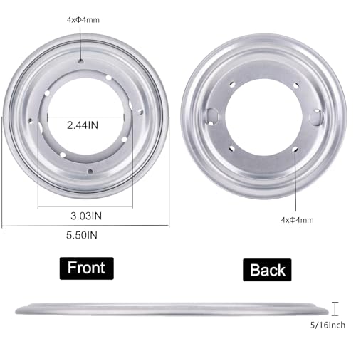 4Pack 5.5" Lazy Susan Hardware 5/16" Thick Round Rotating Bearing Plate, Silver Swivel Plate Base 300lbs Capacity Lazy Susan Turntable Bearing Base for Rotating Table, Serving Tray, Kitchen by Lswteiz - Image 2