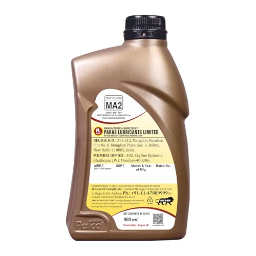 Image of PALCO Solitaire 20W40 Engine Oil for Bike 900ml | BS6 Compatible Synthetic Technology | 4-Stroke Bike Engine Oil | Up to 10,000 km Drain Interval