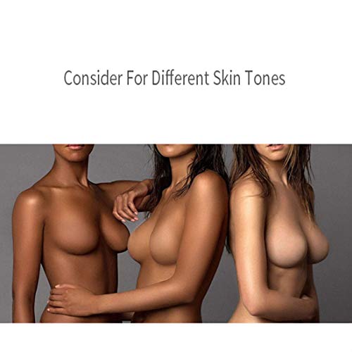 Majurphy Reusable Silicone Nipple Covers, Invisible Bra Anti-Glare Nipple Sticker,Adhesive Breast Petals Beige #TOP2