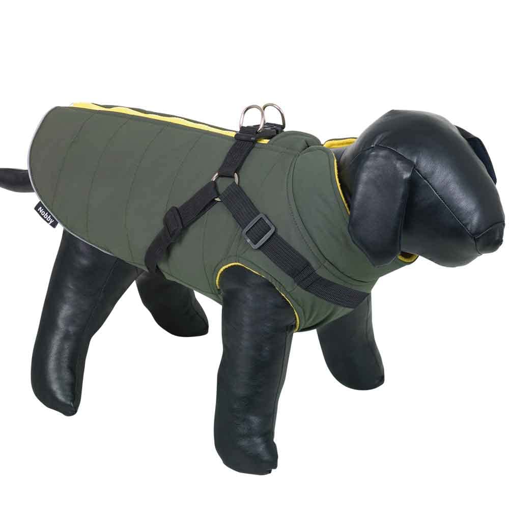 Nobby Sobak 65539 Dog Coat 2 in 1 Olive Yellow 20 cm