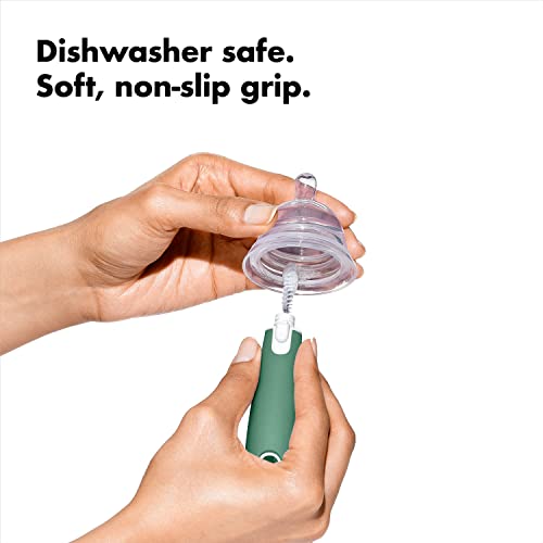 Image of OXO Tot Bottle Brush with Nipple Cleaner and Stand - Sage
