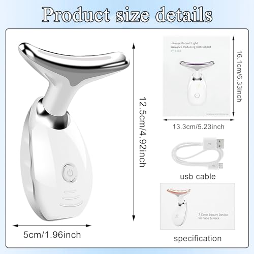 SPERMUOY Gesichtsmassage,Face massager Face lifting gerät Gesichtsmassagegerät V Face Massager mit 3 Modi Gesichtsmassage, Face massager für Gesicht und Hals-weiß