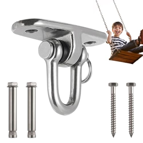 Soportes basculantes, ganchos de resistentes, 4.8 x 3.7 x 1.38 pulgadas, ganchos de acero inoxidable 304, accesorios giratorios de 360°, soportes de montaje de juego de