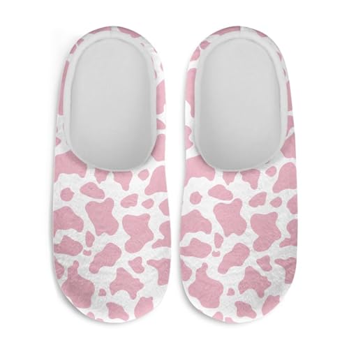 Women Warm Slip On Winter Slippers, Men Comfy Wide House Slippers Reusable for Shoeless Home2