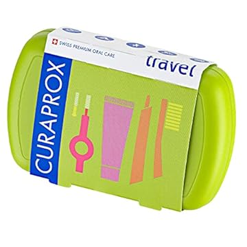 Kit Viagem Curaprox Estojo, Escova Dental, Creme Dental, Escova Interdental Sortido