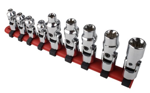 SUNEX TOOLS 9912 1/4-Inch Drive Universal External Star Socket Set, 1/4-Inch - 3/8-Inch, 9-Piece