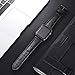 iStrap Alligator Grain Calf Leather Band for Apple Watch 44mm 40mm Series 6 SE 5 Series 4 Black Brown Replacement Strap Steel Buckle for iWatch 42mm 38mm Series 3 2 1 Sport Edition