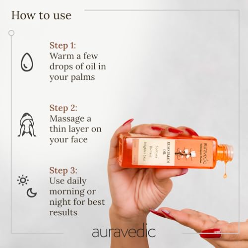 Auravedic Kumkumadi Tailam Face Oil 100Ml Pack Of 2 Kumkumadi Oil For Face Glowing Skin Pigmentation Dark Spots Body Oil After Bath For Daily Use