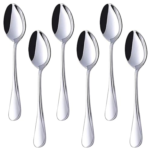 6 Pcs Stainless Steel Dinner Spoons