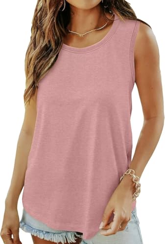 KISSMODA Womens Flora Print Tank Tops Ribbed Summer Shirt Sleeveless Summer Casual Women Blouses(S-3XL)