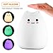 Produktbild Pat Cat Lampe Silikon Nachtlicht Batteriebetrieben Niedlichen Kawaii Nachtlicht Geschenke Mit 7 Farbe VeräNderbar FüR Weihnachten Geburtstag FüR Kinder Kleinkind Baby MäDchen (Katze)