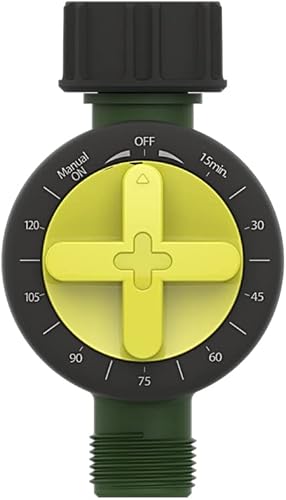 PomDinx Waterering Hose Timer Easy Use Garden Faucet Timer Suitable for Garden Drip Irrigation or Sprinkler (Mechanical Knob)