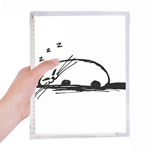 Carnet à spirales rechargeable Curly Heavy Cat avec design Smile Line pour vos notes au quotidien
