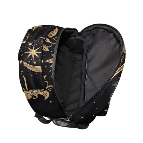 ALAZA Cresent Moon Dreamcatcher Witchy Backpack Purse with Multiple Pockets Name Card Personalized Travel Laptop Book Bag, Size M/16.9 inch3