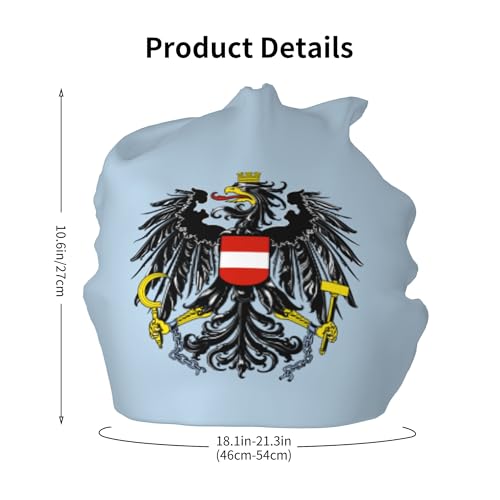National Emblem of Austria Children Hip Hop Knitted Hat Kids Elastic Leisure Knit Cap Warm Sleep Beanies Black2