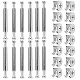 VALICLUD 3-in-1 Double Head Connection Screw 10 Pieces Cabinet Panel Fasteners with Cam Locks for Furniture Assembly 1.89 Inch Coated Torx Screws